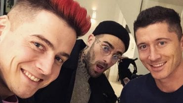 Quebonafide i Krzy Krzysztof spotkali się z Robertem Lewandowskim