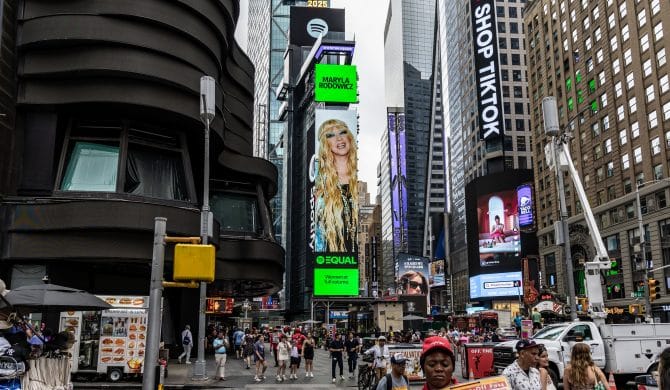 Maryla Rodowicz ambasadorką Spotify EQUAL. kona polskiej muzyki na Times Square