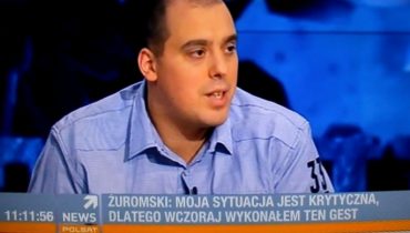 Żurom tłumaczy powody podpalenia bluzy (video)